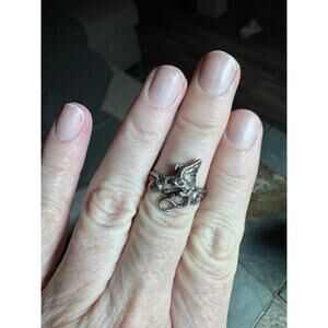 Medieval Dragon Gargoyle Ring – 925 Sterling Silver 5.25